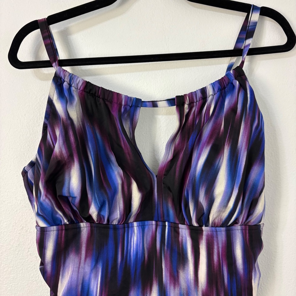 Magic Suit One Piece Swimsuit Abstract Slimming Ruched Beach Resortwear Women 10